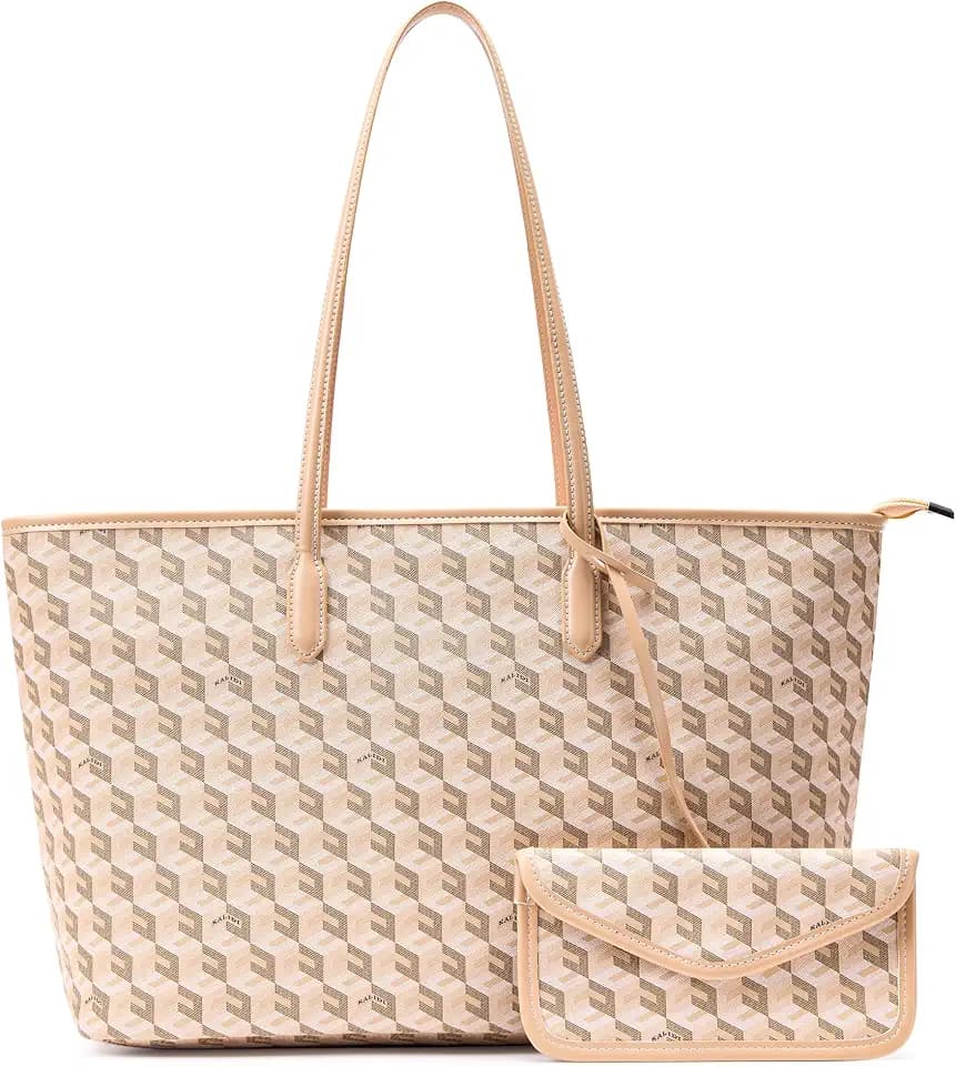 KALIDI 3D Cube Tote Bag Cubic Garden Monogram Print Leather Women Weekender Bag Shopper Handbags Purses with Top Handle