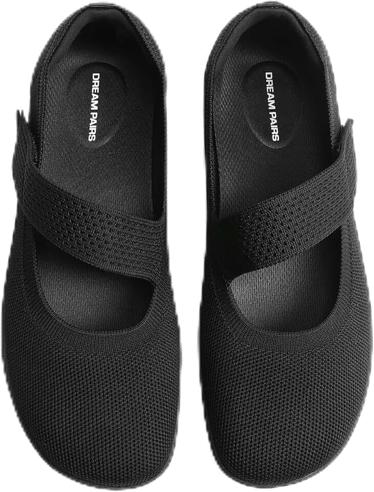 DREAM PAIRS Women's Mary Jane Wide Toe Ballet Flats