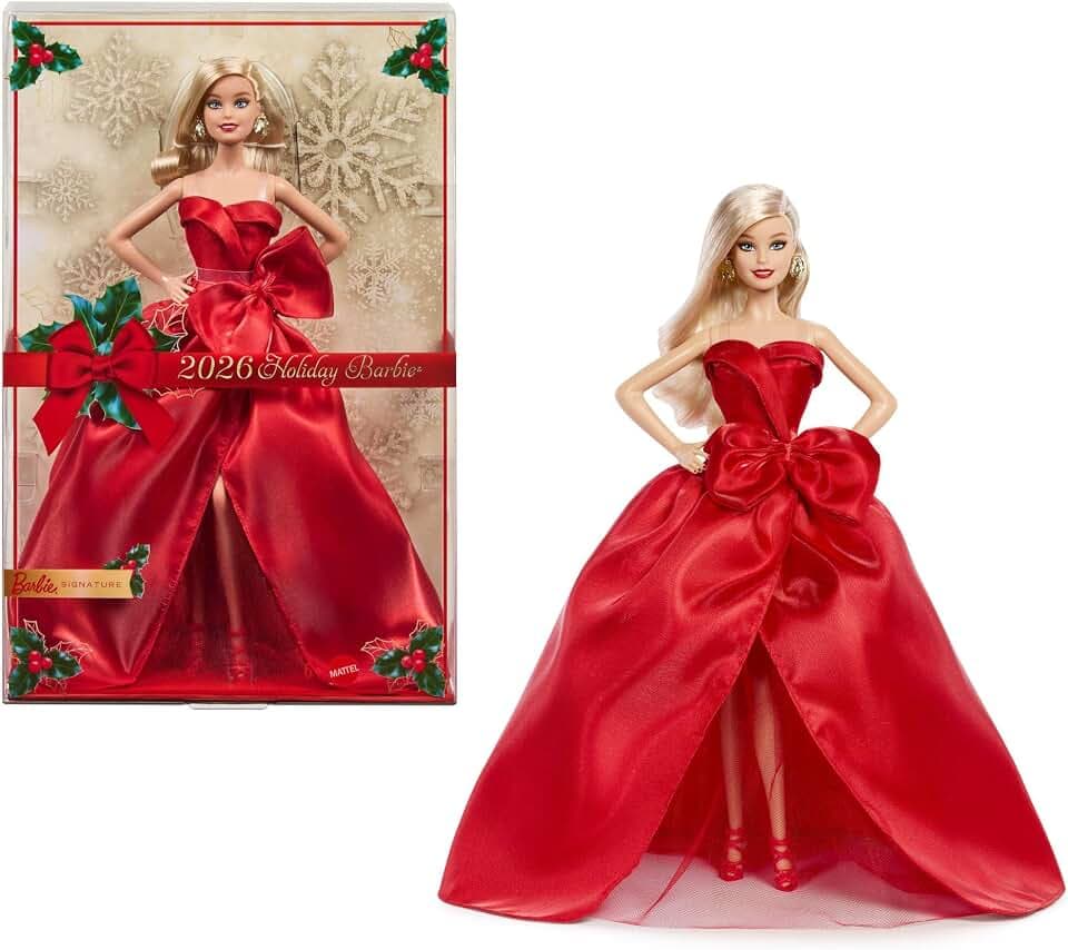 Barbie Signature Puppe, 2026 Holiday, Blonde Modepuppe