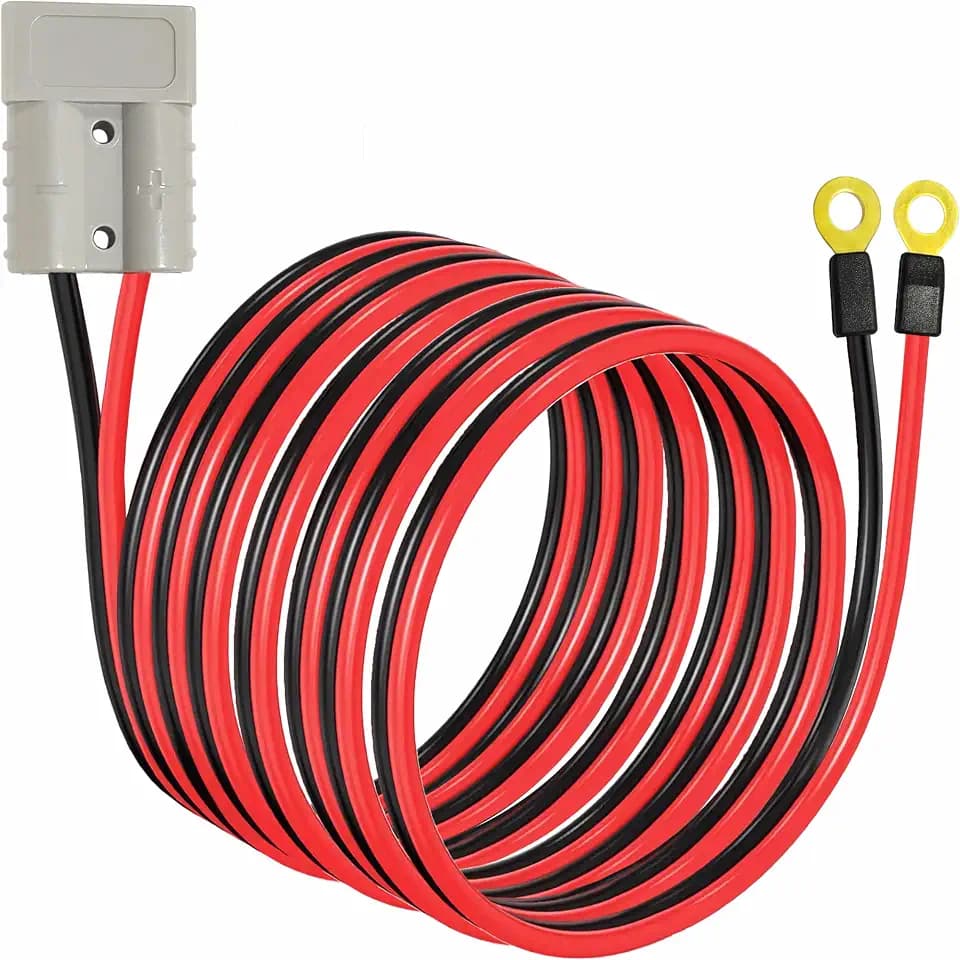 50A Anderson Plug Connector,10AWG 10Ft Battery Cable for Solar RV Forklift