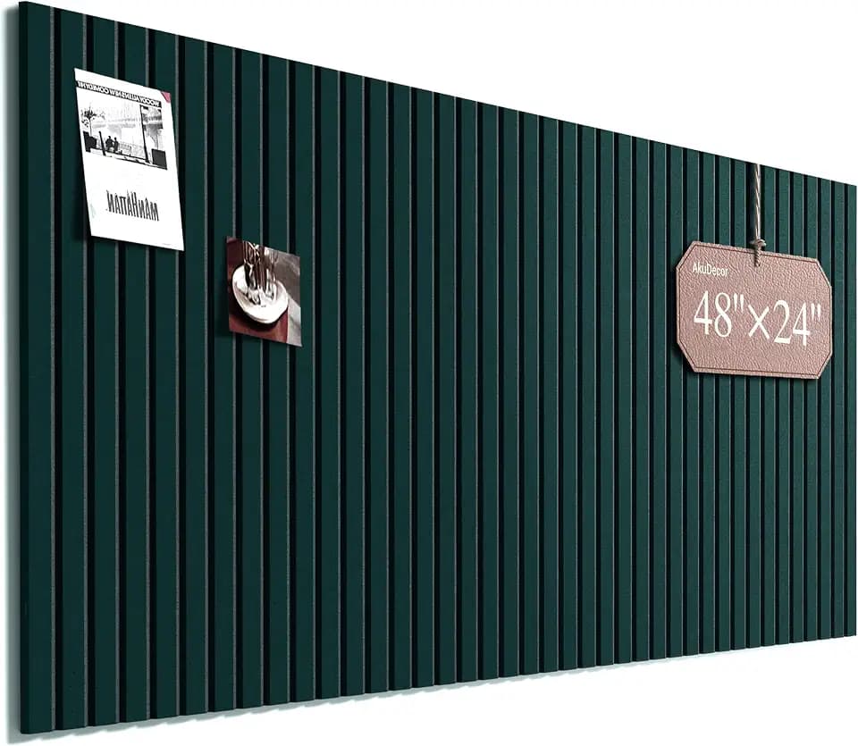 Large Felt Bulletin Board 48" x 24", Forest Green