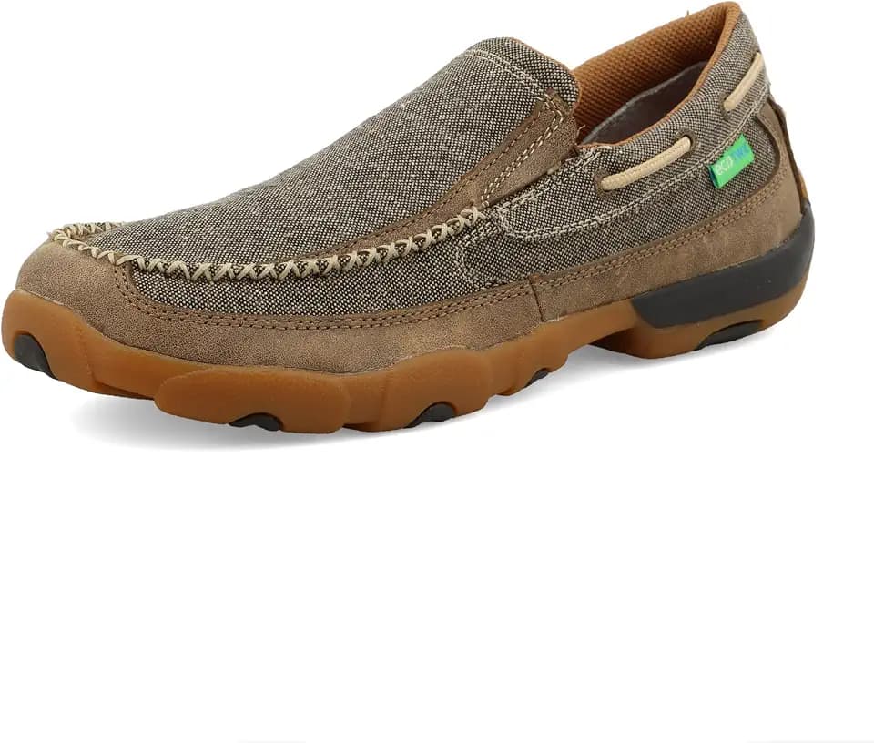 Twisted X Men's Slip-On Driving Moc Loafer, Dust, 11.5 W
