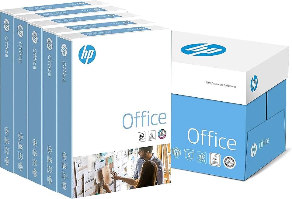 HP Kopierpapier Office CHP110: 80 g DIN-A4, 2500 Blatt (5x500) matt, weiß – Allround Kopierpapier für Büro RH98112