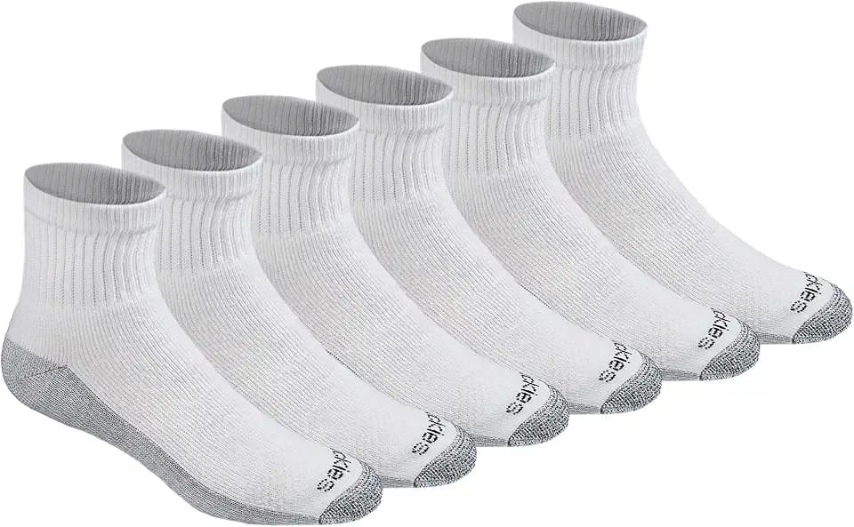 Dickies Men's Dri-Tech Moisture Control Quarter Socks, Available in M-XXL (6, 12, 18 Pairs)