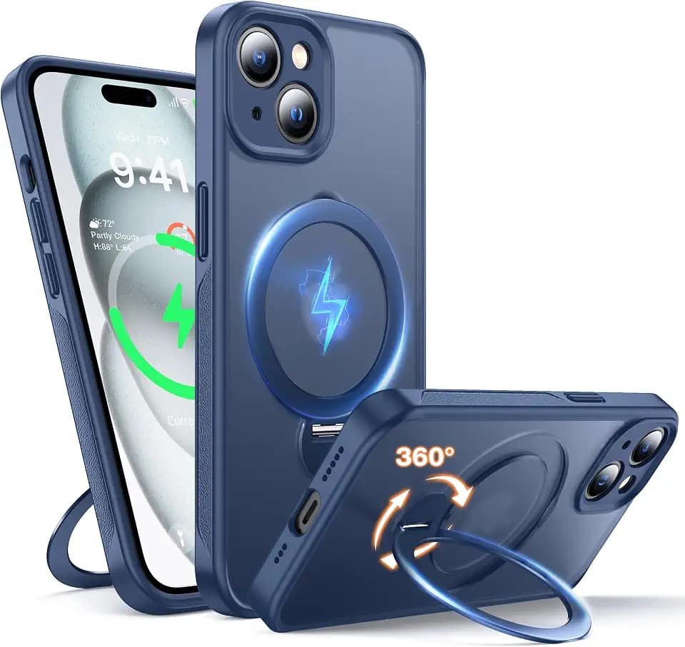 360° Spin Magnetic Stand for iPhone 15 Case with MagSafe