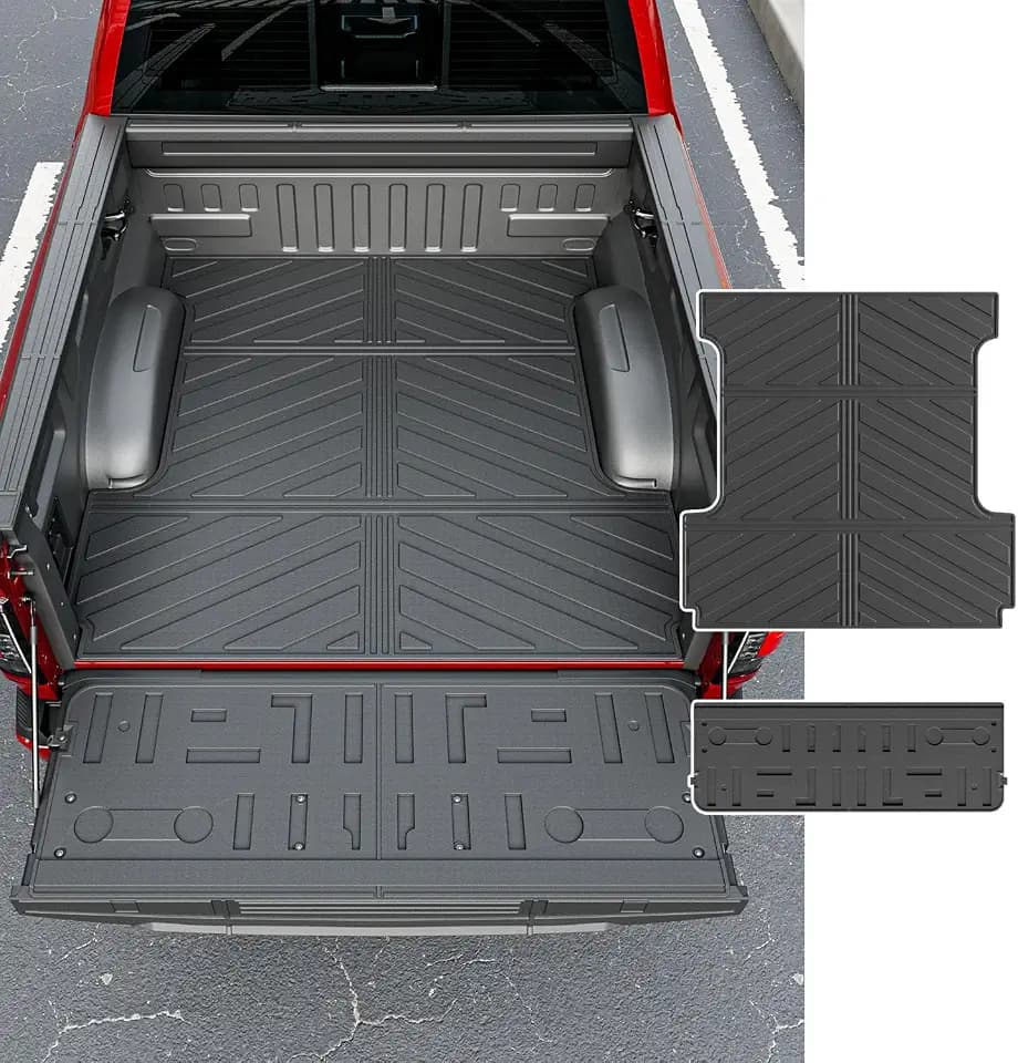 powoq 5.5FT Bed Mat & Tailgate Mat Compatible with 2021-2025 2026 Ford F150