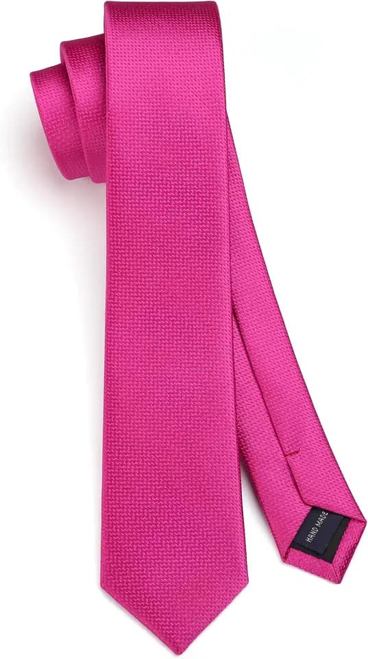 HISDERN Krawatte Herren Schmale Krawatten für Männer solide Seidenkrawatte klassische formelle Krawatte für Hochzeit Party Business 6cm