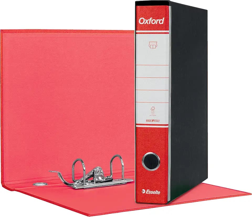 Esselte Business-Ordner mit Hebelmechanik und Aufbewahrungsschachtel Dorso 5 cm rot