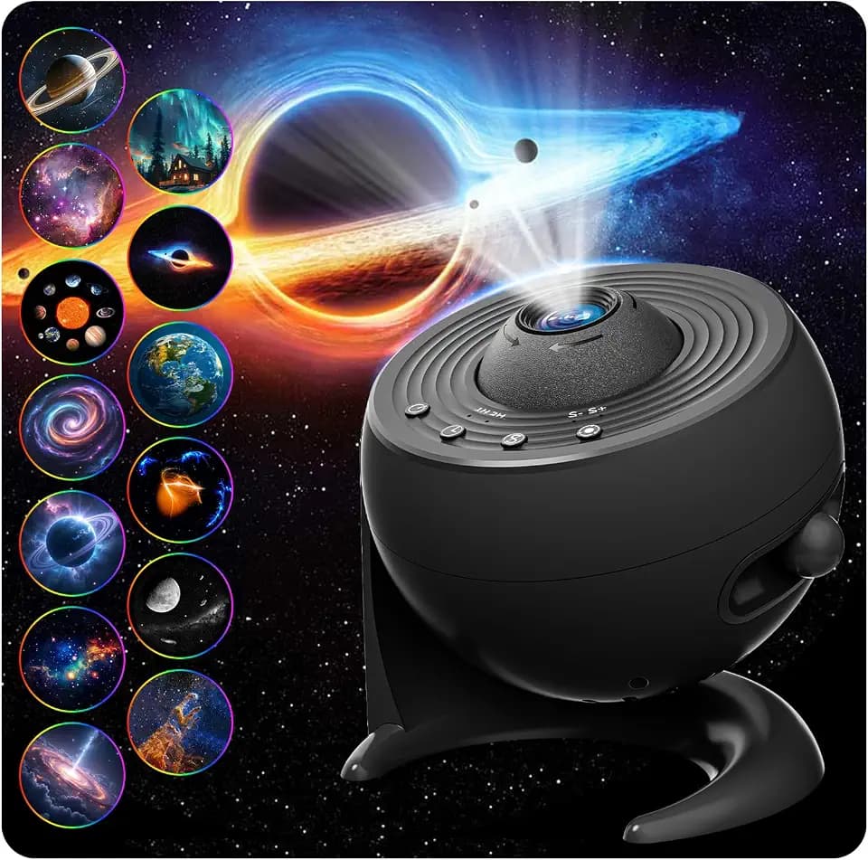 FlyEagle Sternenhimmel Projektor Galaxy Projektor Deckenprojektor Schwarz