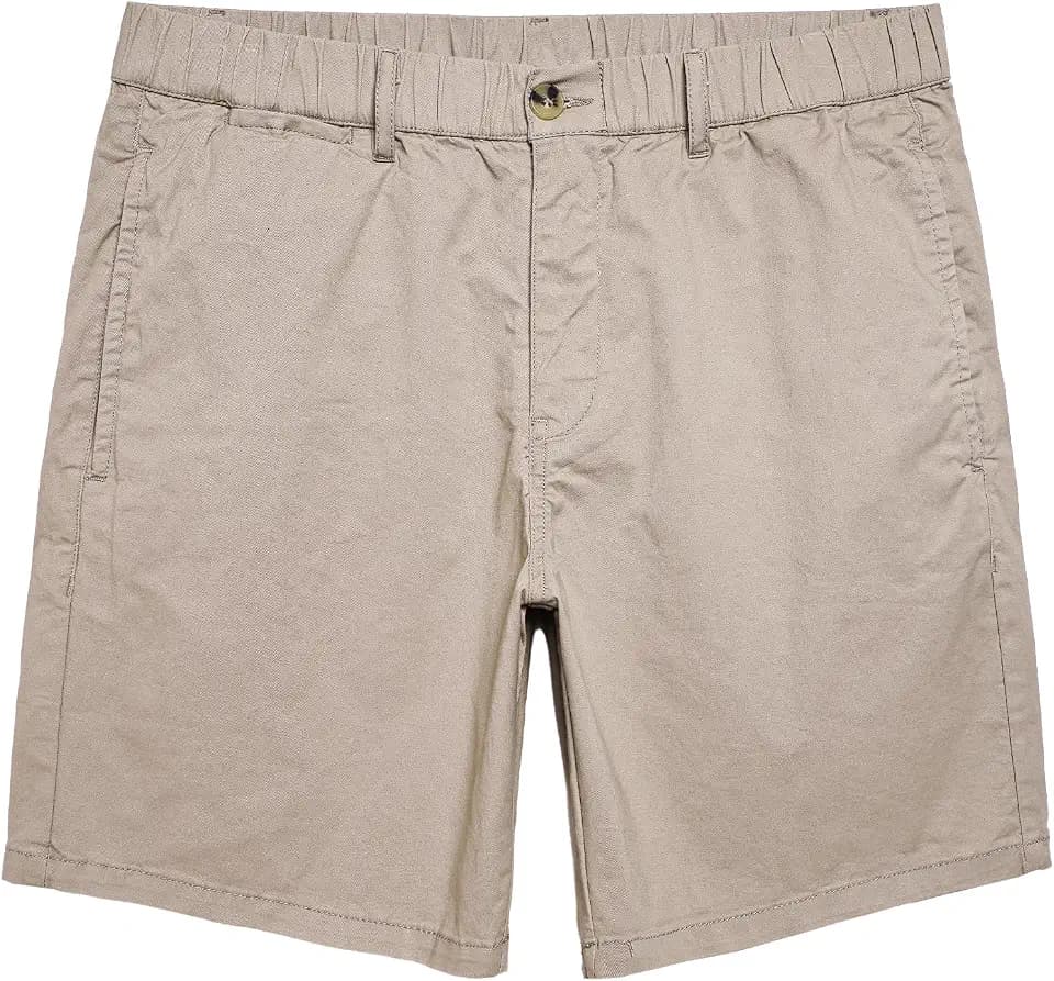 maamgic Men's Classic Fit 7" Cotton Casual Khaki Shorts with Multi-Pocket