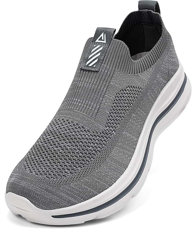 ODCKOI Herren Slip-On Walkingschuhe,Leichte Sneaker mit mehr Platz