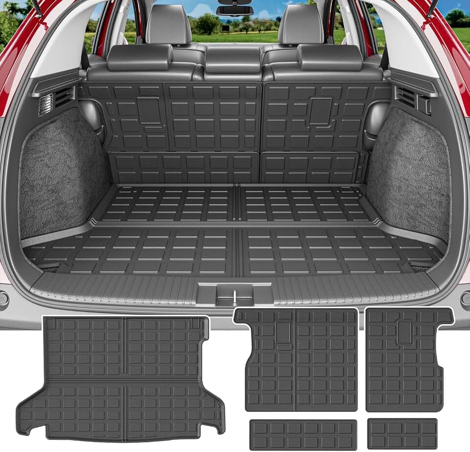 powoq Passend für Honda HRV Cargo Liner 2016–2022 Kofferraummatte, TPE-Rückenlehnenmatte für 2016 2017 2018 2019 2020 2021 2022 Honda HRV Zubehör (2016–2022 HRV, hintere Rückenlehnenmatte + hintere