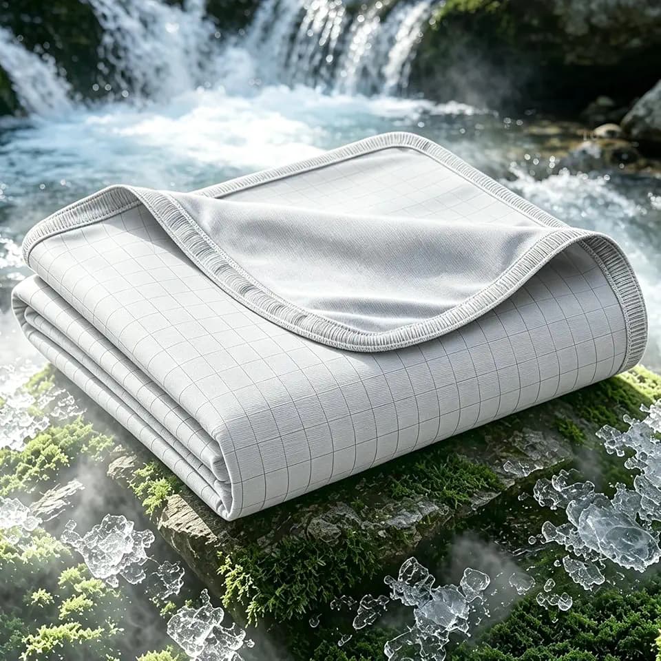 EMME Kühldecke 228x228 cm für 2 Personen, Extra große Sommerbettdecke Bett