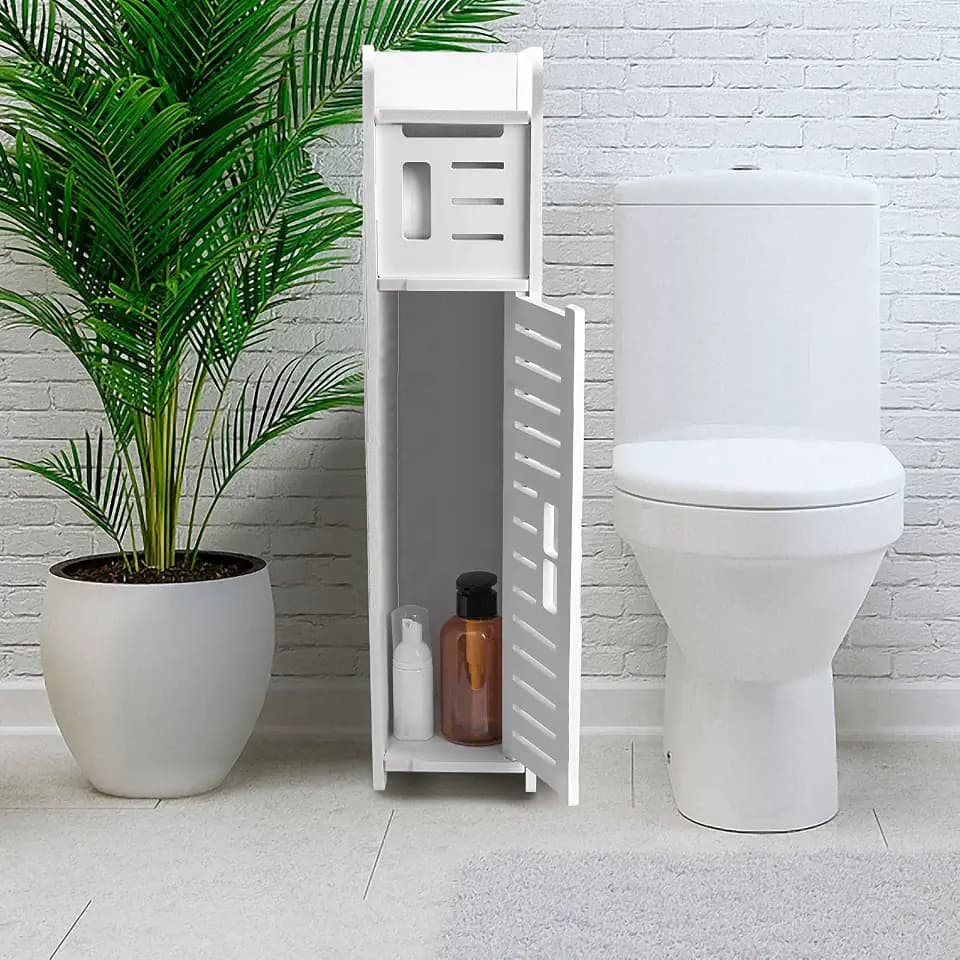 Aojezor Chrom-Toilettenpapierhalter – hinter dem Toilettenschrank