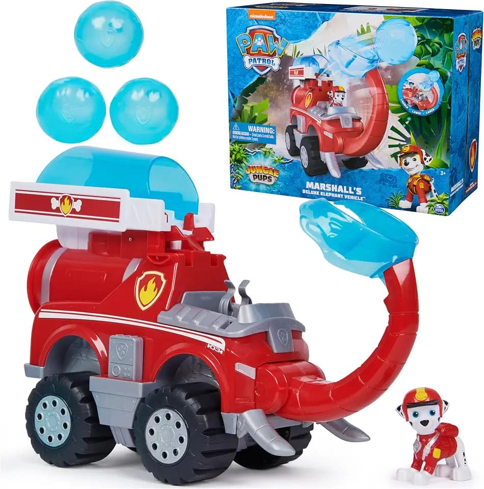Paw Patrol Jungle Pups Marshall Elephant Firetruck & Action Figure