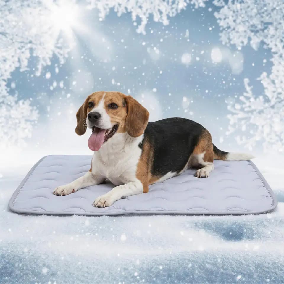 NAMOTEK Large Washable Dog Cooling Mat Ice Silk Cool Mat for Pet Self Comfortable Blanket Dog Pad