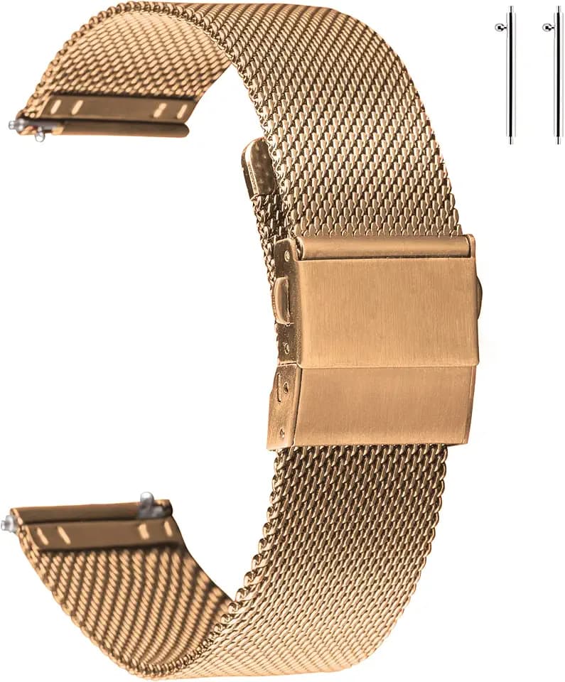 EACHE Stainless Steel Mesh Watch Bands for Men Women Quick Release 12-22mm