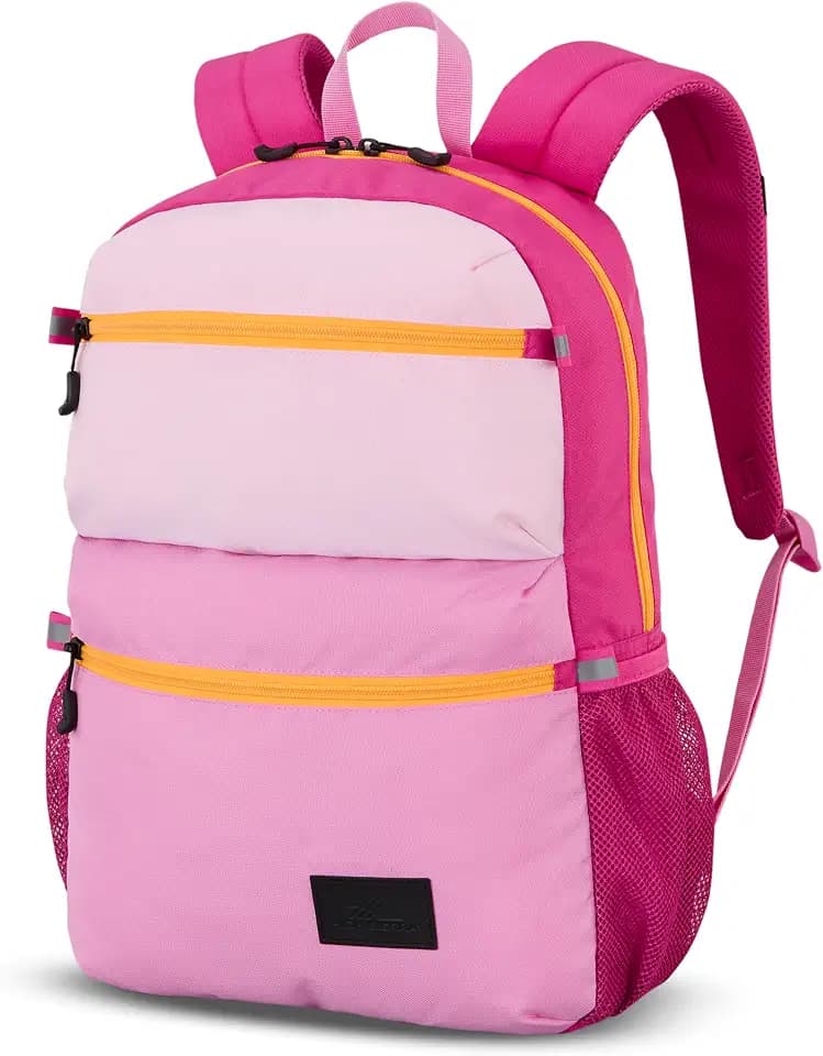 High Sierra Everclass Backpack - Travel or Work Laptop Bookbag with 360° Reflectivity, Dual Water Bottle Pockets & Fits Laptops Up To 15.6”, One Size, PINK COLORBLOCK