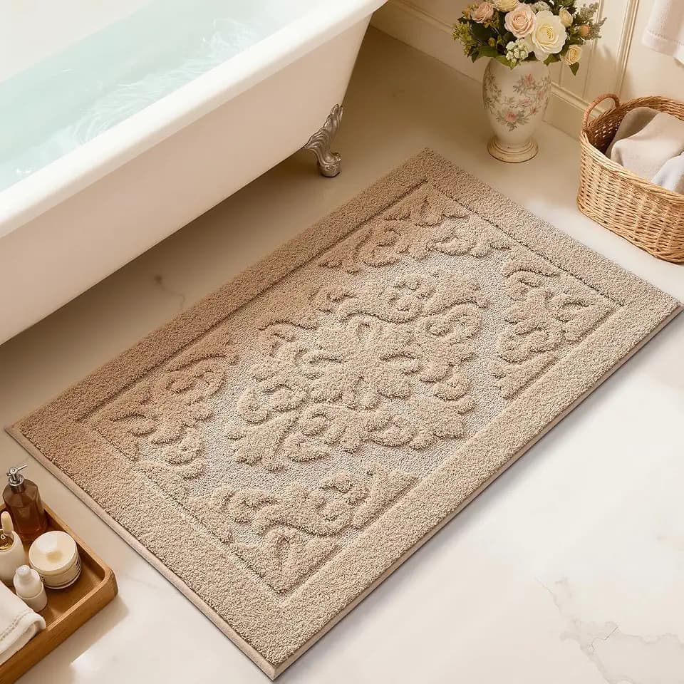 LUMI Ultra Soft Bathroom Rugs Absorbent, Luxury Bath Mat Non Slip, 17x30