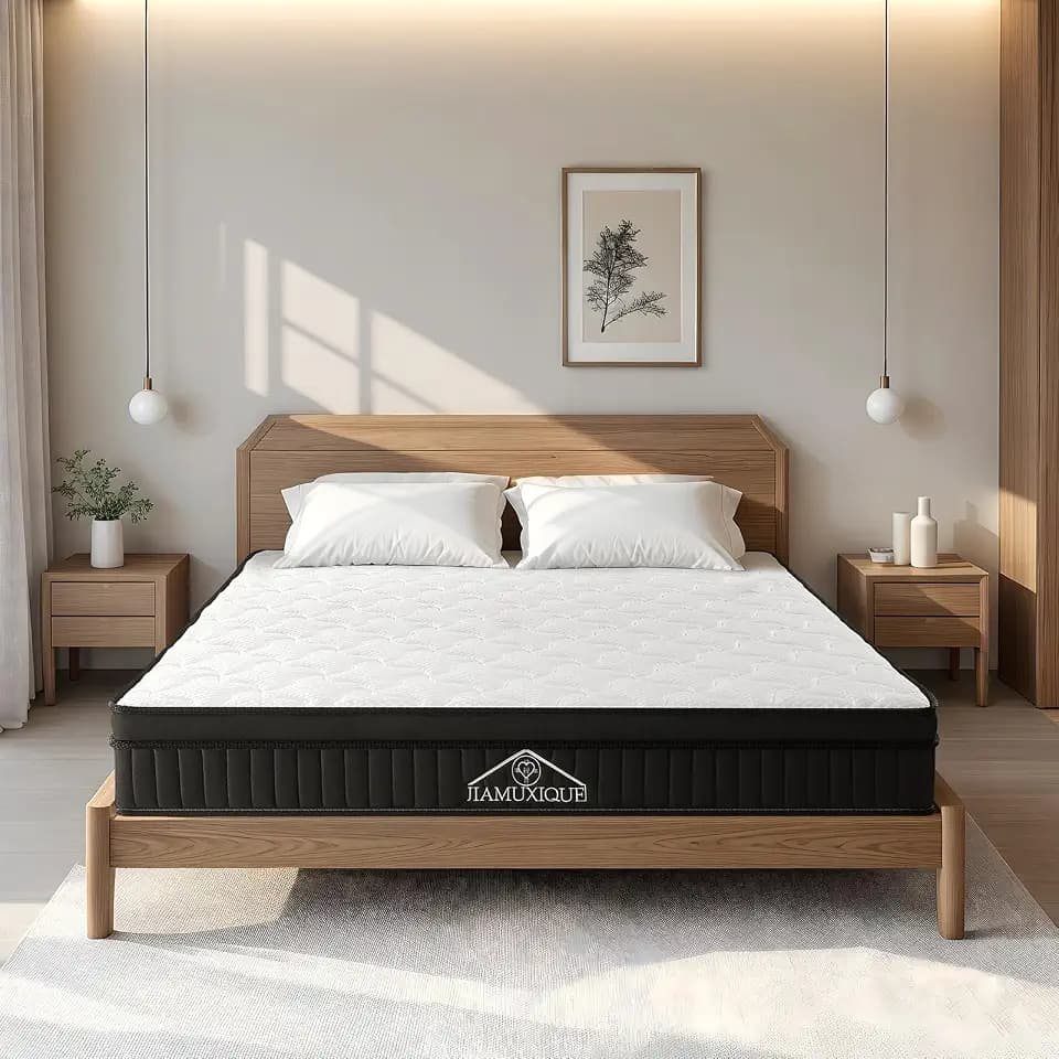 Matratze 140x200 cm 25cm Höhe, Härte H3 Mittelfest, 7-Zonen-Hybridmatratze, Orthopädische Taschenfederkernmatratze mit Komfortschaum, Atmungsaktiv, Druckentlastung