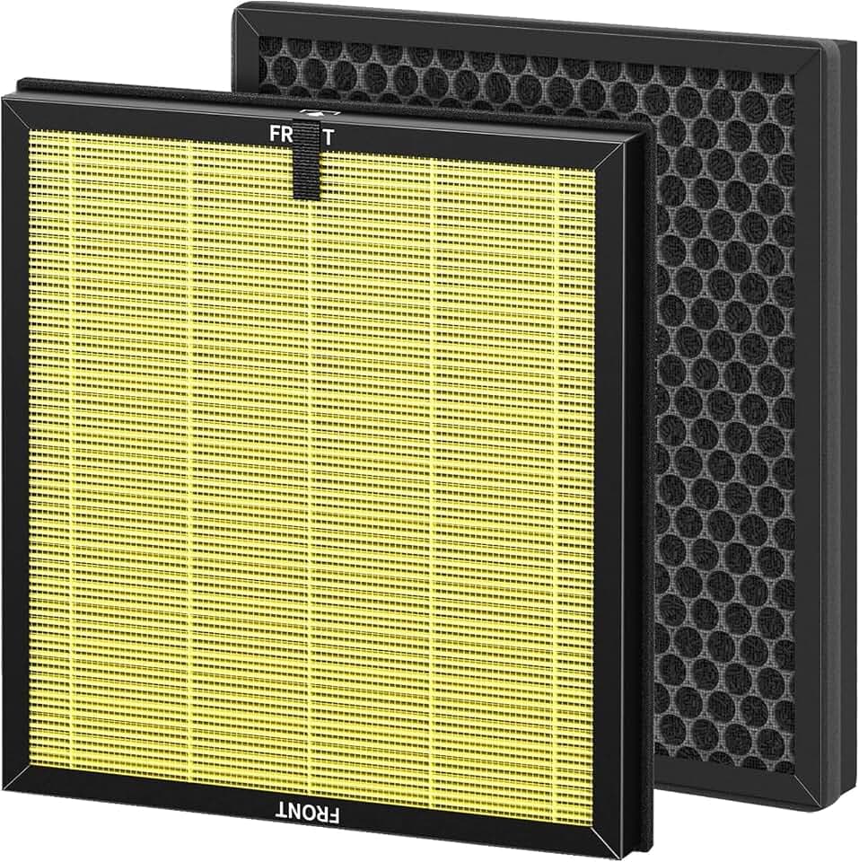 Ersatzfilter für Dayette AP303 / AP304 Luftreiniger - 2 Stück 3-in-1 H14 True HEPA mit Hocheffizienter Aktivkohle Luftfilter für Haustier Ersatz Filter | Gegen Allergien & Gerüche