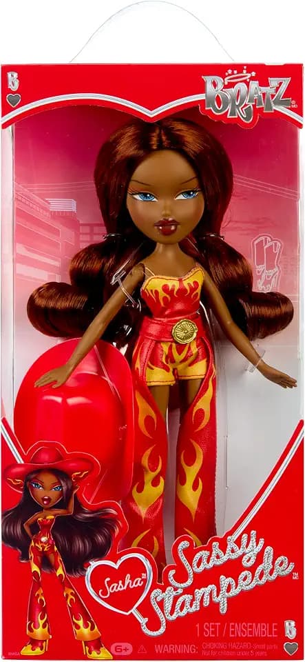 Bratz Sassy Stampede Sasha – Sammler-Modepuppe – Puppe im Western-Cowgirl-Stil mit Outfit und Accessoires