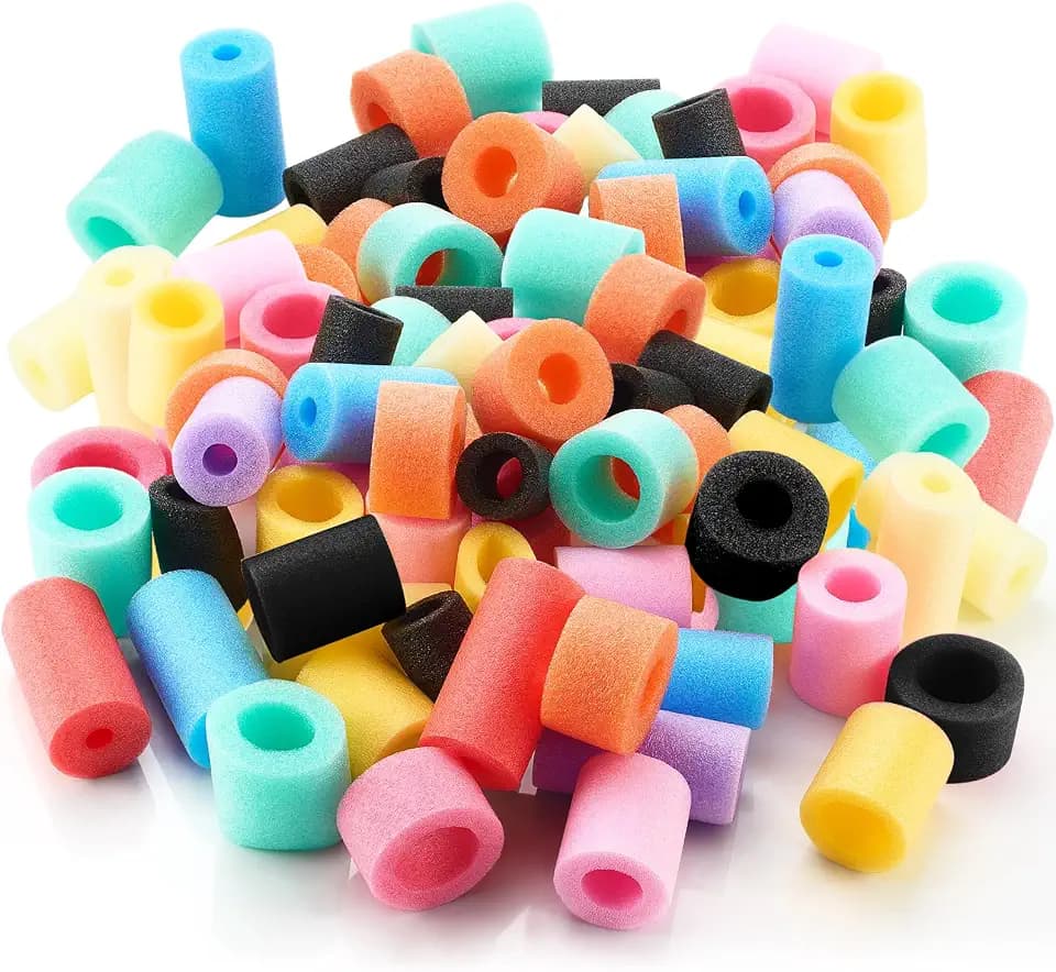 Frienda 50 Pcs Pool Noodle Bits, 1.18"-2.36" Dia., Regular Colors