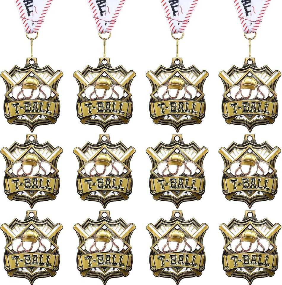 Ecation Sports Awards Medals with Neck Ribbons, 2''