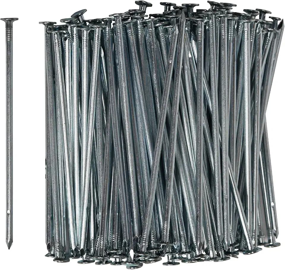 Pinnacle Mercantile 550 ct Artificial Turf Stakes Galvanized Nails for Fake Landscaping Grass Outdoor, Heavy-Duty, Rust Resistant Security 5.5” Long, 1/8” Thick 18 lb Box