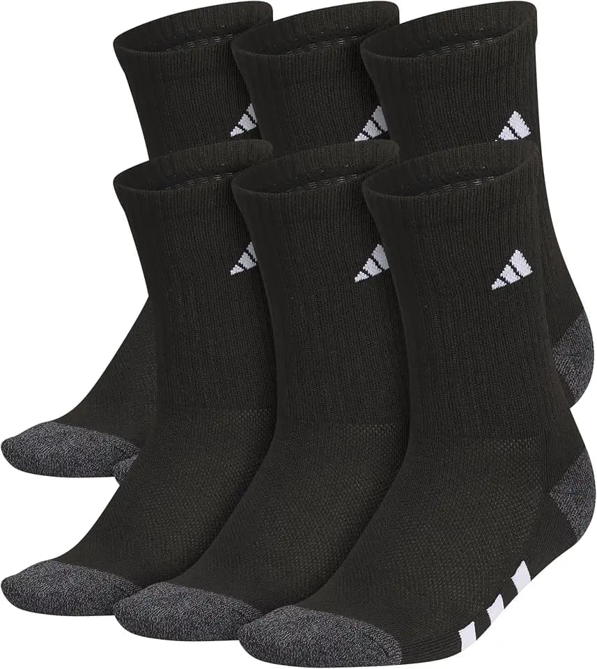 adidas Kids Athletic Cushioned Crew Socks 6 Pairs