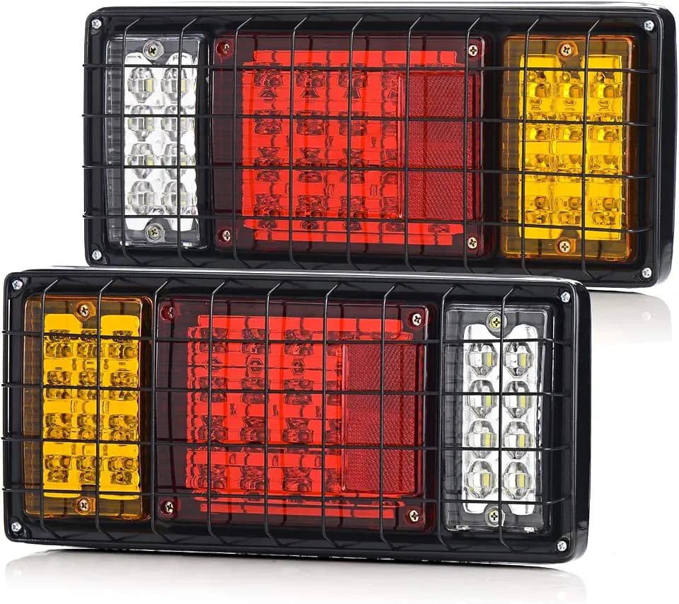 LINKITOM 40 LED Truck Trailer Tail Light Bar with Iron Net,10-30V