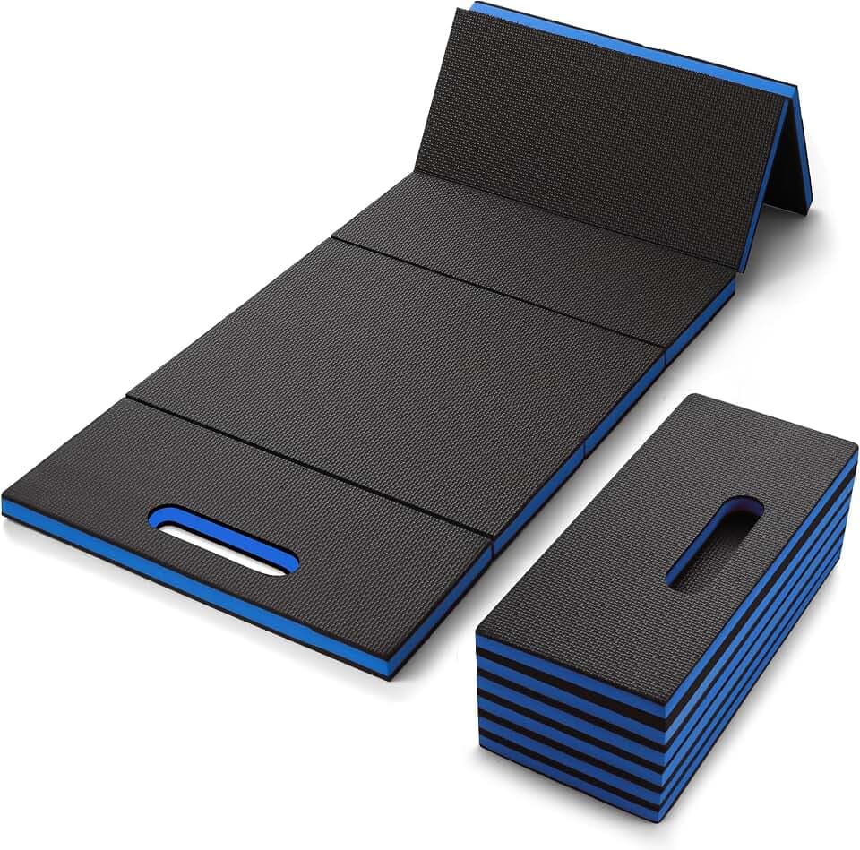 Mechanic Mat, 47.2 x 15.7 x 1 Inch Foldable Mechanic Kneeling Pad, Blue