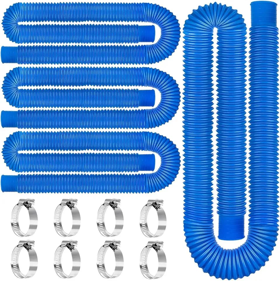 1.5" x 59" Above Ground Pool Hoses Heavy Duty, 4 Replacement Hoses