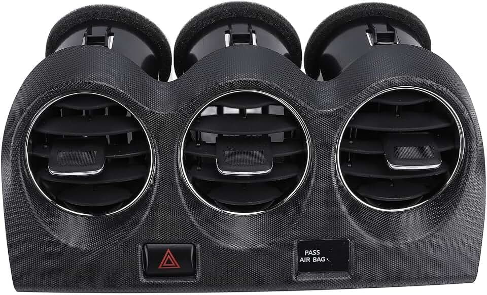 Center Dash Air Vent Unit, Emergency Switch and Efficient Design for Altima 4th Gen 07 to 12, Made of Anti Aging High Grade Plastic
