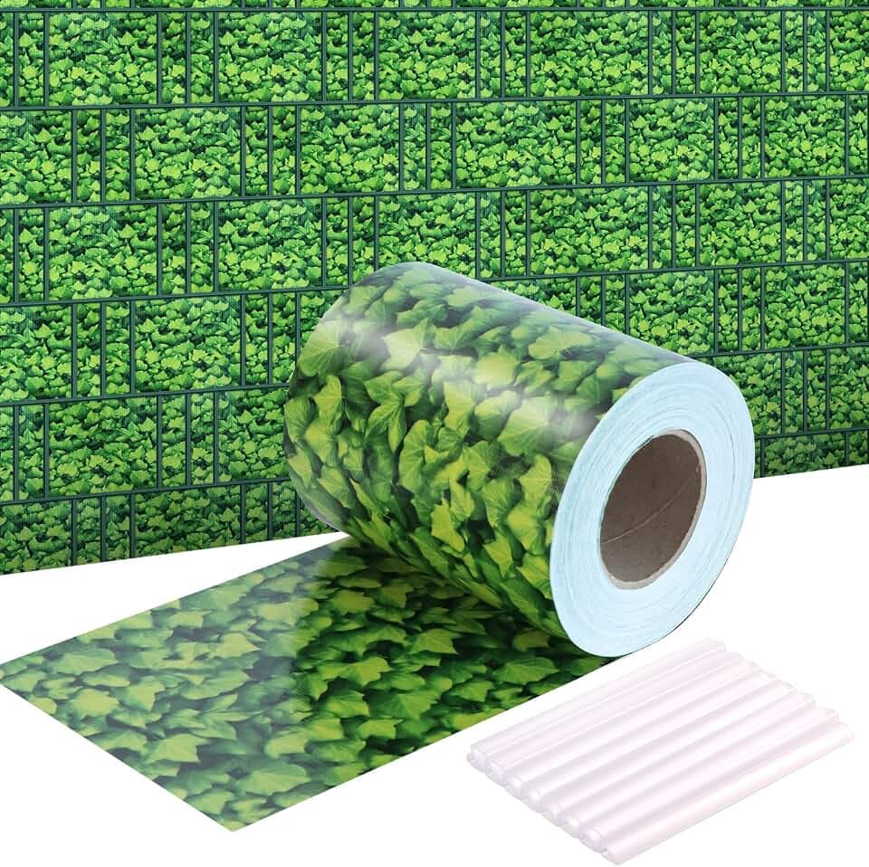 PVC Sichtschutzstreifen 19cmX35 Meters inkl. 30 Clips Diverse Farben (Buchsbaum19cmX 35m)