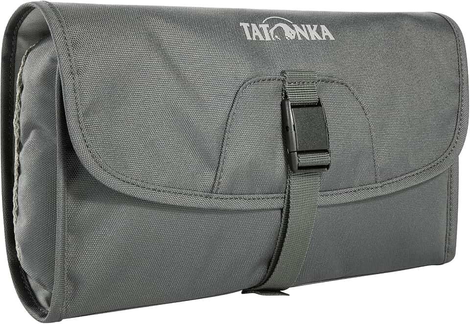 Tatonka Small Travelcare Kulturbeutel - Flache Waschtasche zum Aufhängen mit Fächern und Spiegel