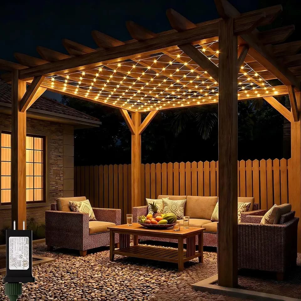 LitHome 10 x 10FT Christmas Net Lights Outdoor Mesh Lights Connectable