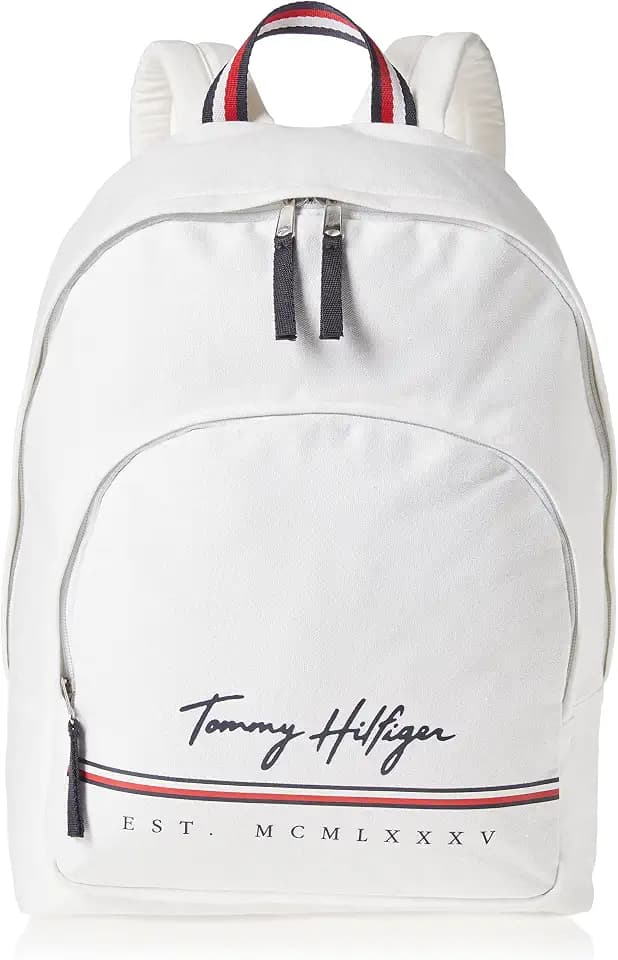 Tommy Hilfiger Men's York Backpack, Bright White, One Size