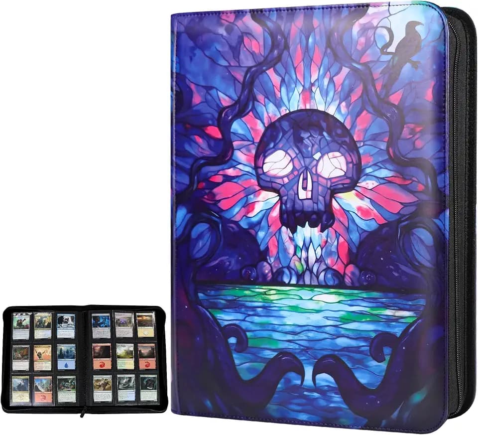 Katomula 360 Pockets Card Binder, MTG Card Binder, Double Sided Card Collection Album Folder with 20 Pages, Side-Loading Card Holder for MTG, TCG, Trading Card, Sports Cards-Swamp