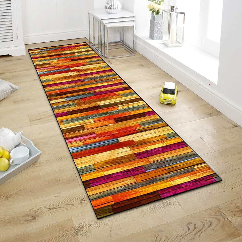 WTHYGB Teppich Läufer Flur, Küchenläufer 80x300cm rutschfest Waschbar