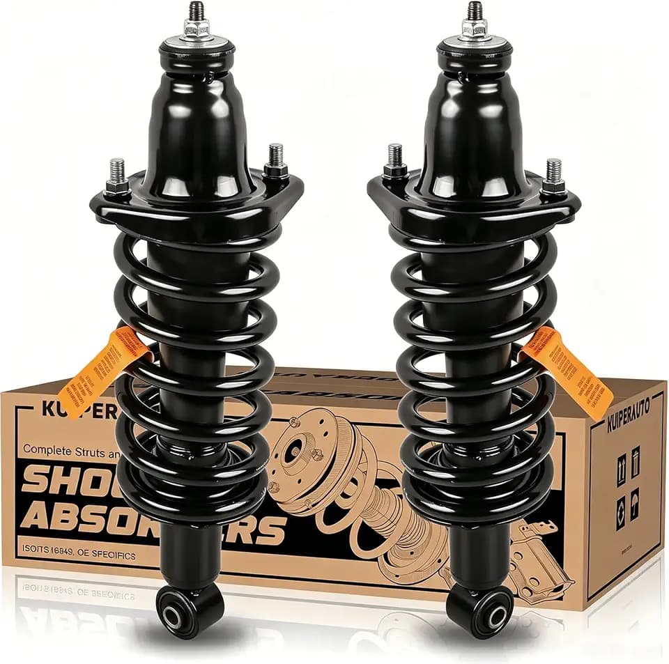 KUIPERAUTO 171340L 171340R Rear Suspension Struts Shocks Complete Assembly Shock Absorbers w/Coil Spring Compatible for Honda Civic 2001 2002 2003 2004 2005 (Set of 2)