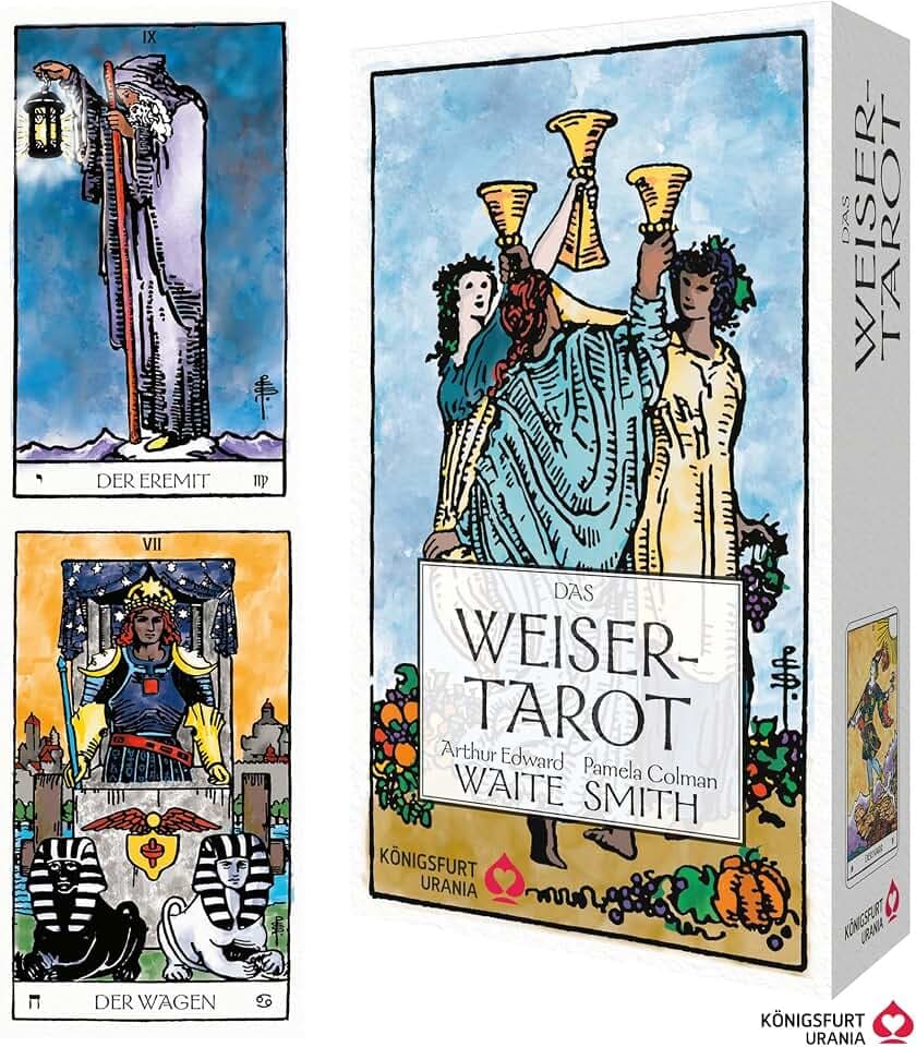Das Weiser-Tarot - Tarot von A.E. Waite in den ursprünglichen Aquarellfarben (78 Karten illustriert von Pamela Colman Smith mit Booklet): 78 Karten und Booklet