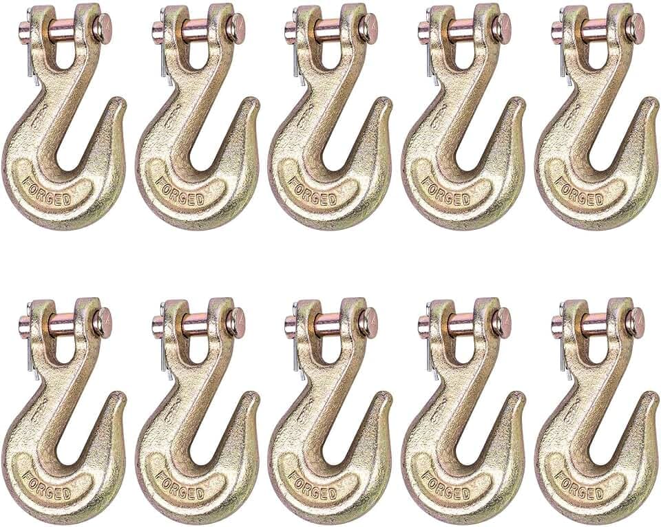 3/8'' Chain Hooks, Yellow Powder Coating G80 Clevis Grab Hook