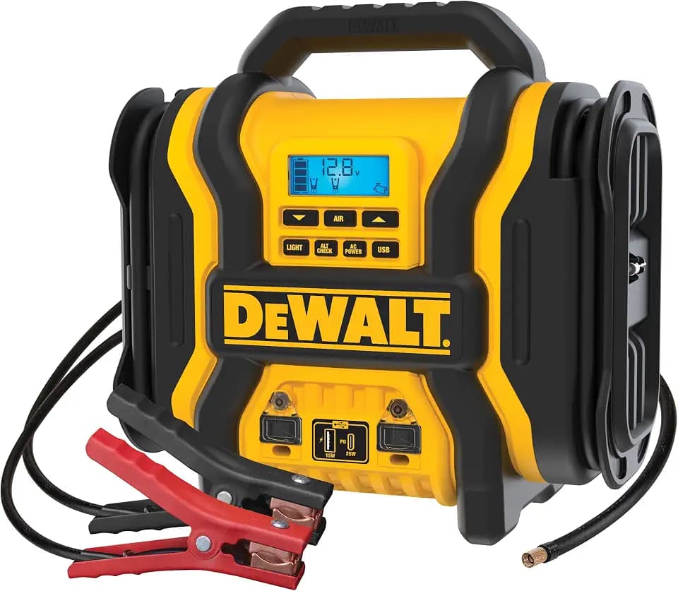 DEWALT DXAEPS14 2000 Peak Amp Jump Starter with 120 PSI Air Inflator