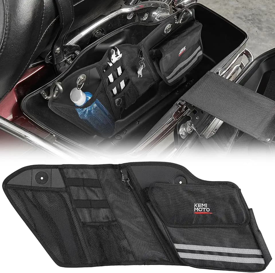 KEMIMOTO Motorcycle Saddlebag Organizers 2 Pack Compatible with Touring