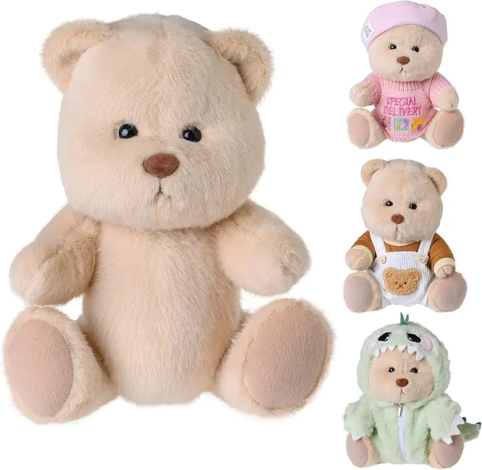 Galilea® Bobbie Bear Teddybär, handgefertigt, beweglich, weicher und unwiderstehlicher Teddybär, originelle Geschenke für Damen (Bär)
