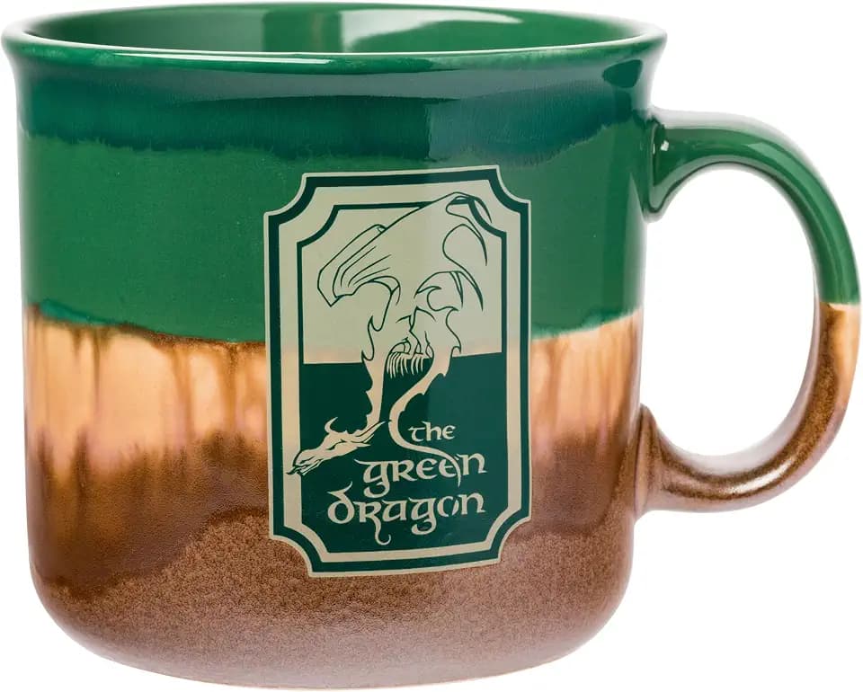 Silver Buffalo Lord of the Rings Green, Reactive Glaze Camper Mug, 20oz