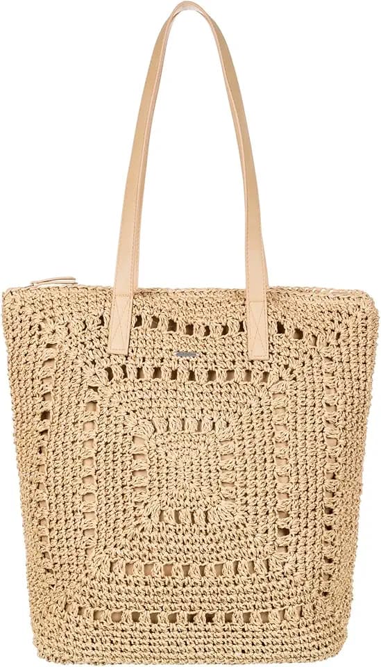 Roxy Women's Beach Tote Bag | Travel | Vacation | Straw | Lightweight | Breathable