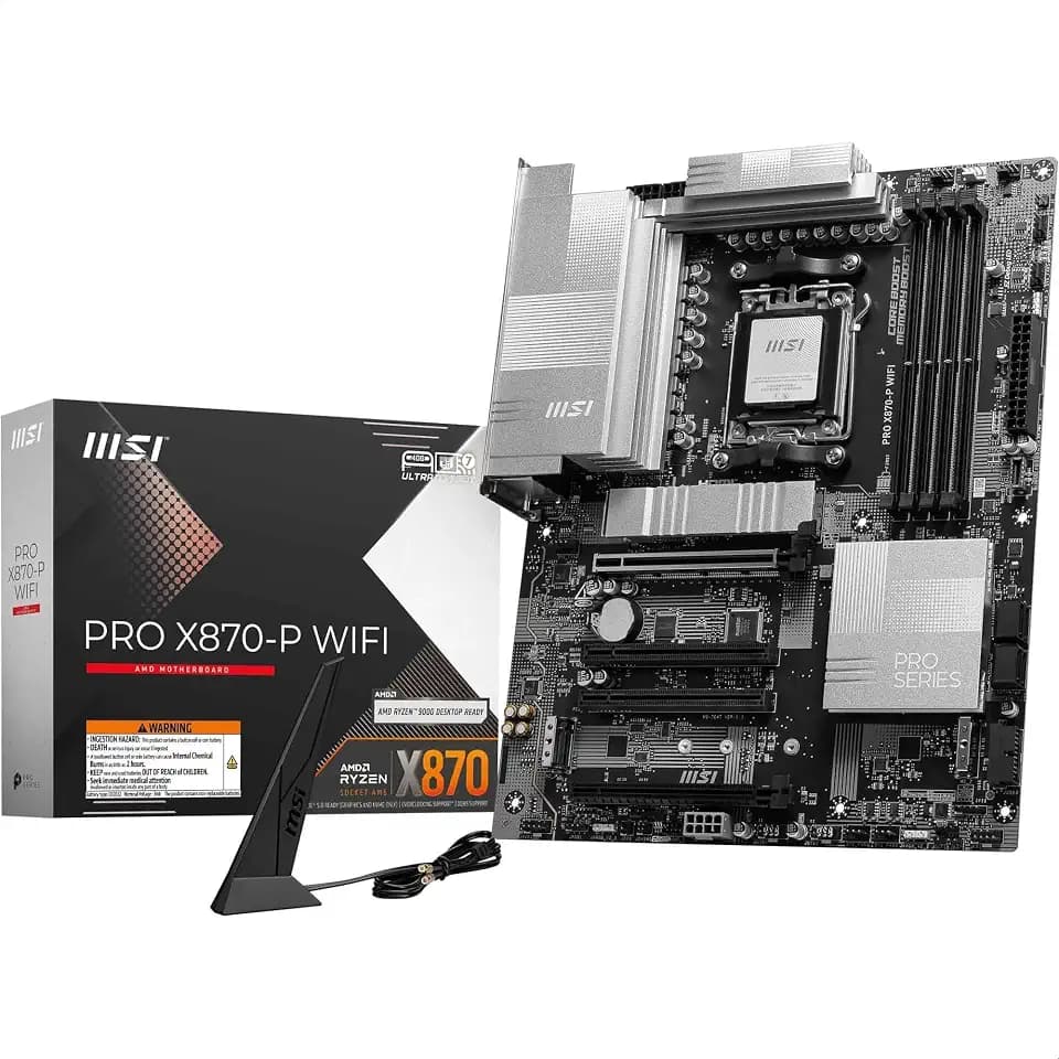 MSI PRO X870-P WiFi AM5 DDR5 8200MHZ(OC) 3X M.2 USB4 HDMI 5G LAN WiFi 7 RGB ATX