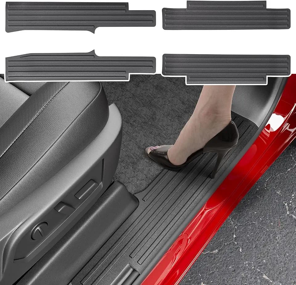 powoq Interior Door Sill Protector Compatible with 2019-2026 Silverado